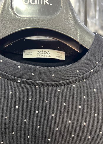 Pul Detaylı Siyah Puantiyeli Kadın Eşofman Takımı - Görsel 4