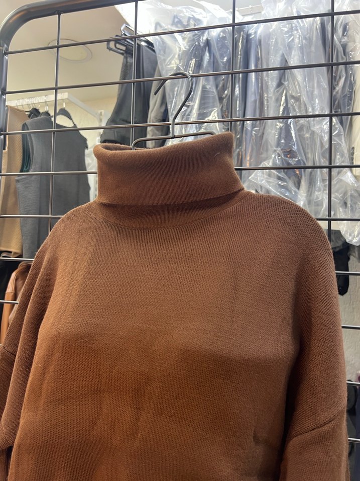 Kahverengi Triko Kadın Tulum - Görsel 3