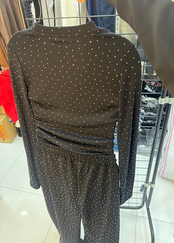 Kadın Siyah Uzun Kollu Kuşaklı Elbise - Görsel 4