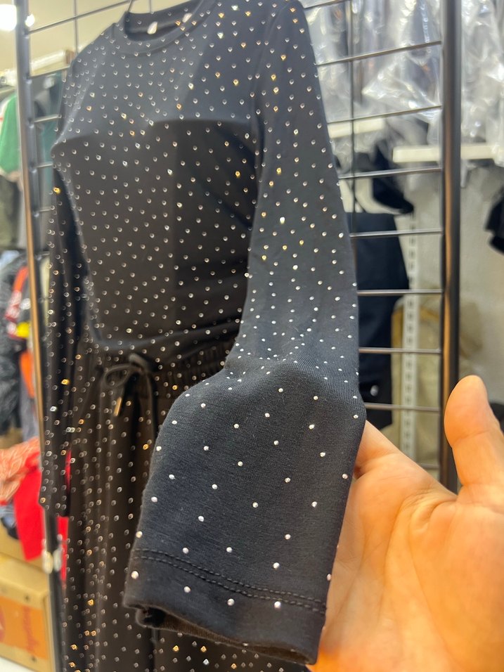 Kadın Siyah Uzun Kollu Kuşaklı Elbise - Görsel 3