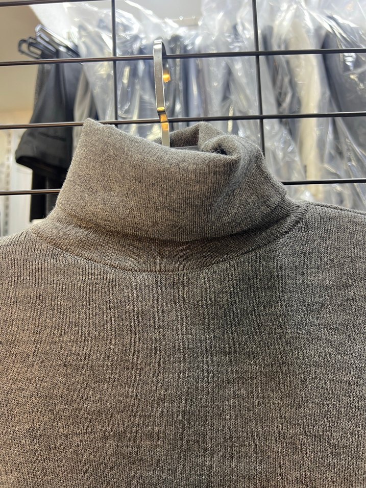 Gri Uzun Boğazlı Triko Kadın Kazak - Görsel 3