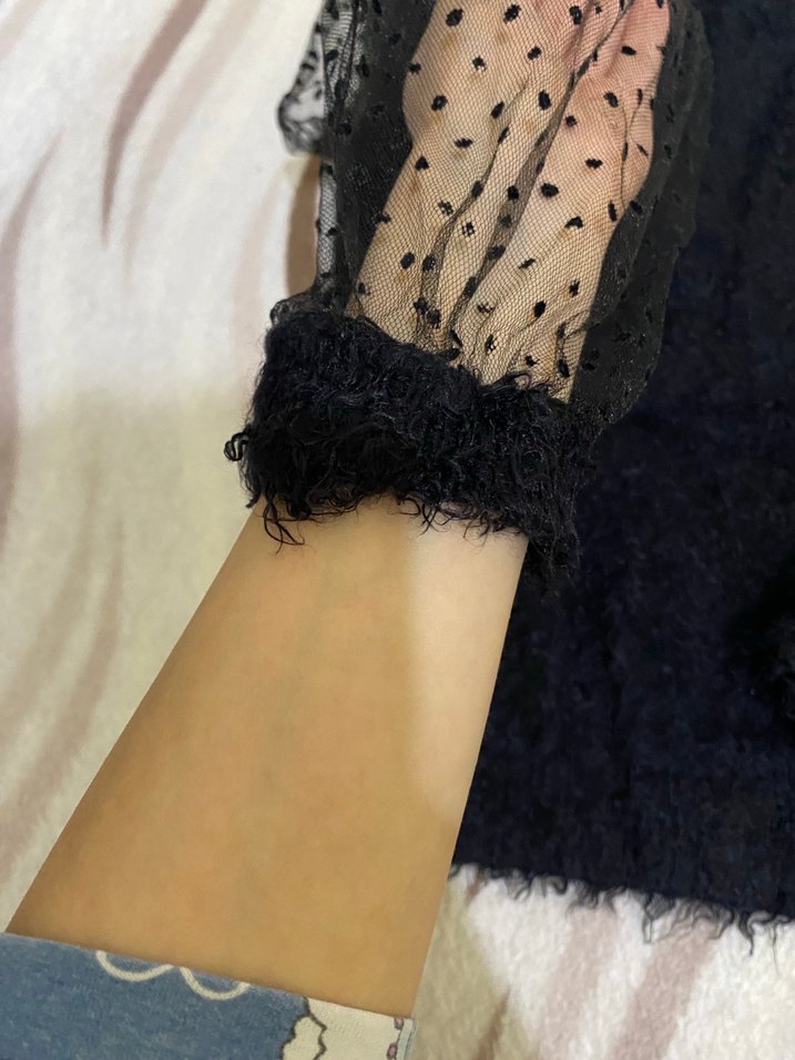 Siyah Uzun Kollu Triko Bluz - Görsel 3