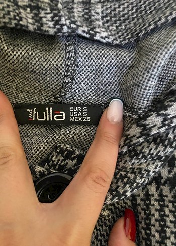 Kapüşonlu Gri Ekose Midi Kadın Kaban - Görsel 2