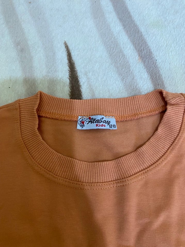 Kahverengi Rahat Kesim Kadın Sweatshirt - Görsel 2