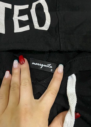 Siyah Kapüşonlu Kadın Sweatshirt - Görsel 3