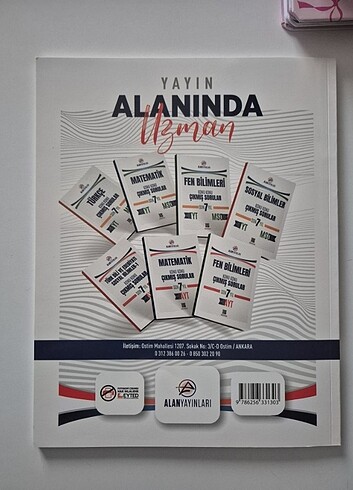 Alan yayınları ayt fen bilimleri çıkmış sorular