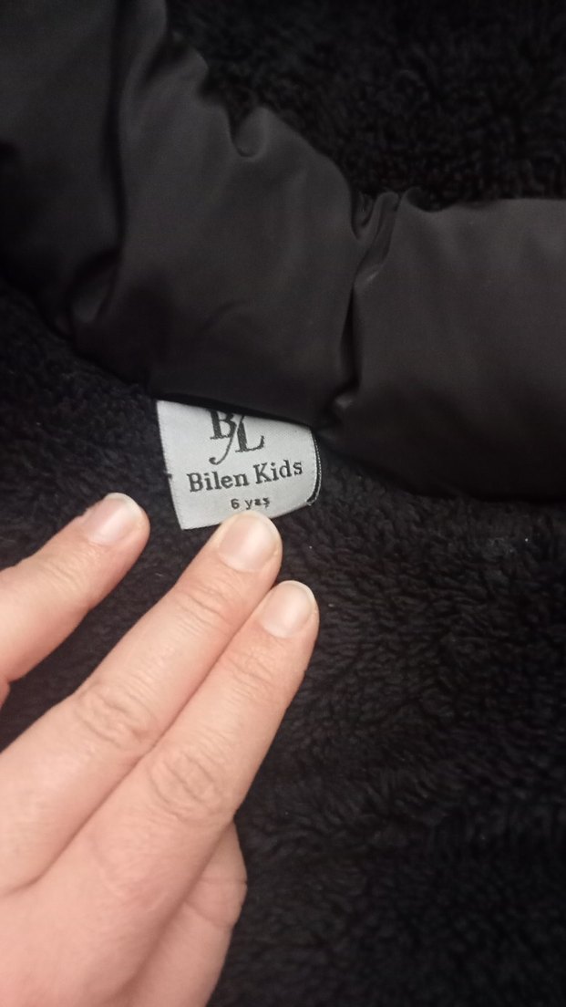 Siyah çocuk  Kışlık Mont - Görsel 4