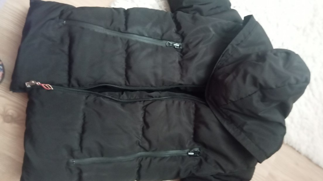 Siyah çocuk  Kışlık Mont - Görsel 5