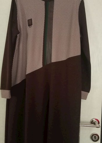 Kadın Kahverengi Uzun Kollu Uzun Elbise - Görsel 3