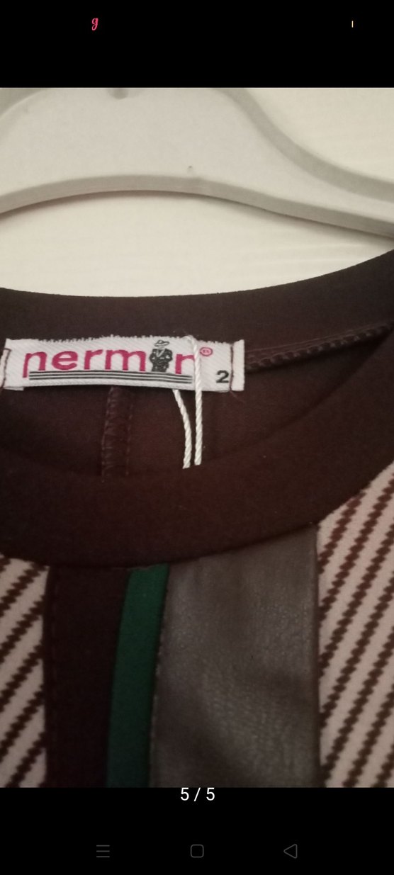 Kadın Kahverengi Uzun Kollu Uzun Elbise - Görsel 5