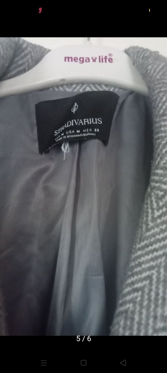 Düğmeli Gri Klasik Kaban - Görsel 4