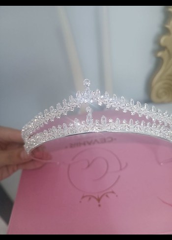 Parlak Beyaz Gelin Tacı - Görsel 4