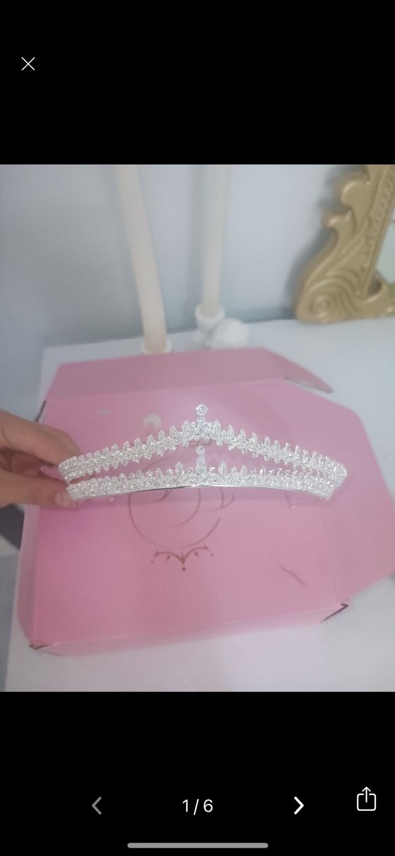 Parlak Beyaz Gelin Tacı - Görsel 5