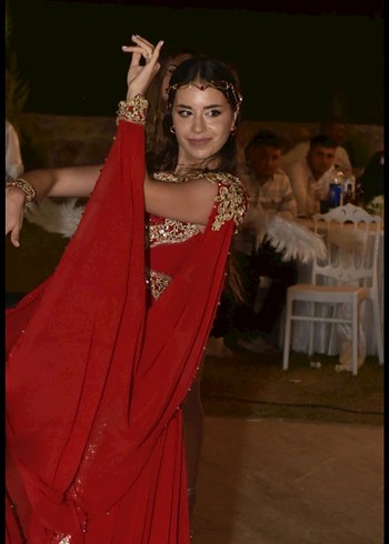 Altın Renkli Boncuklu Bohem Saç Aksesuarı - Görsel 2