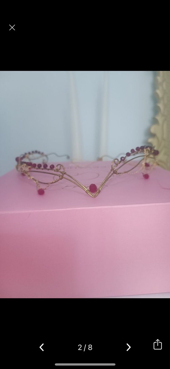 Altın Renkli Boncuklu Bohem Saç Aksesuarı - Görsel 3