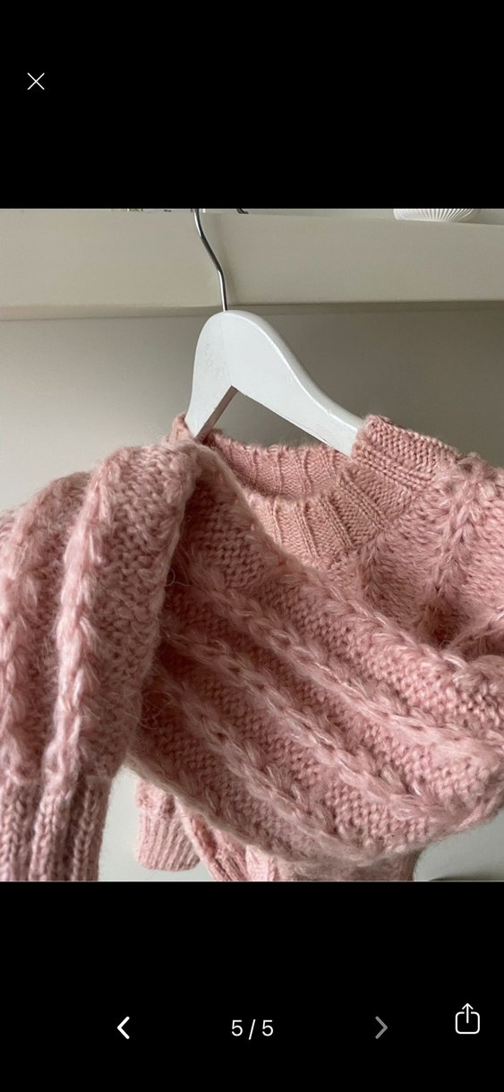 Pembe Örgü Salaş Kadın Kazak - Görsel 2