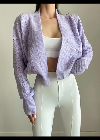 Bohem Mor Örgü Kadın Hırka - Görsel 3