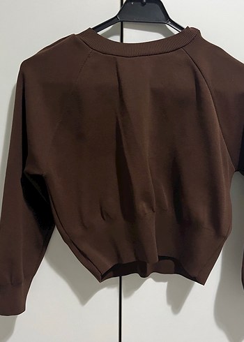 Kahverengi Kadın Sweatshirt - Görsel 2