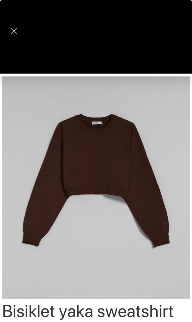 Kahverengi Kadın Sweatshirt - Görsel 3