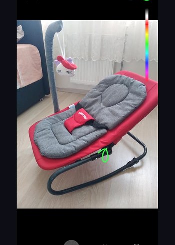 Kırmızı ve Gri Bebek Yatağı