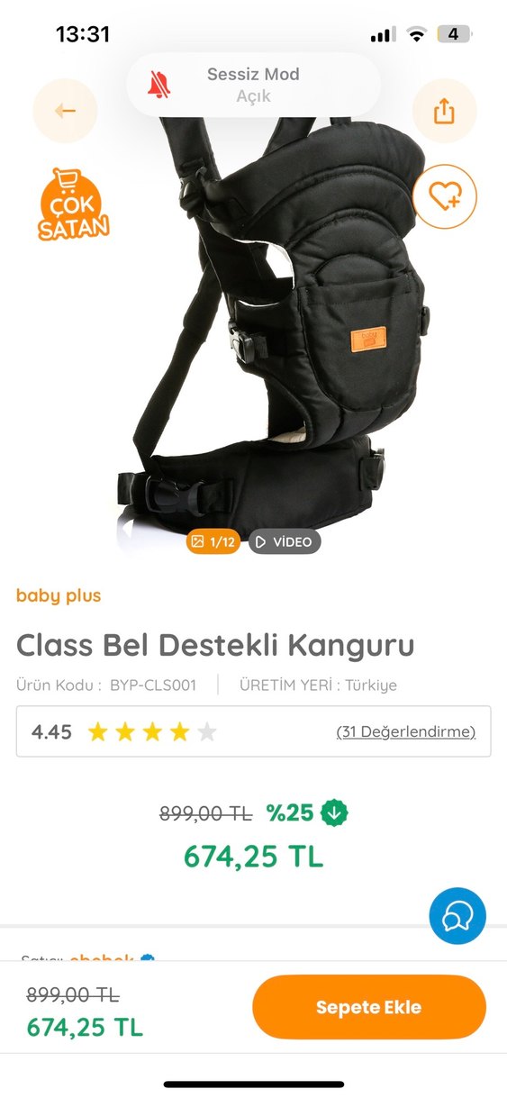 Siyah Bebek Taşıyıcı - Görsel 4