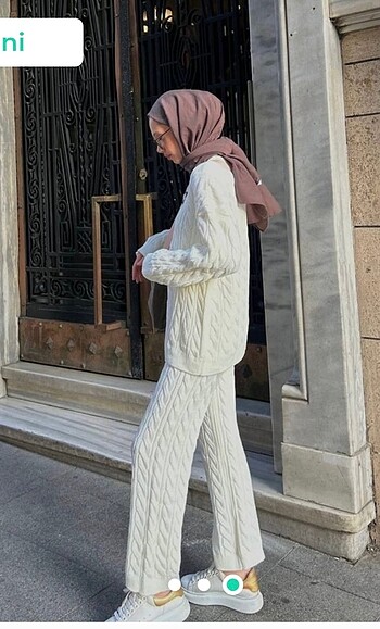 Diğer Örgü Detaylı Triko Pantolon