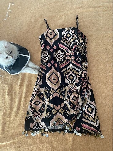 xs Beden Etnik desen zara kısa elbise xs 34