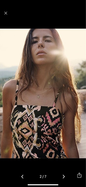 Zara Etnik desen zara kısa elbise xs 34