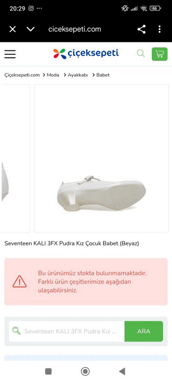 Beyaz Tokalı Kız Çocuk Babet - Görsel 3