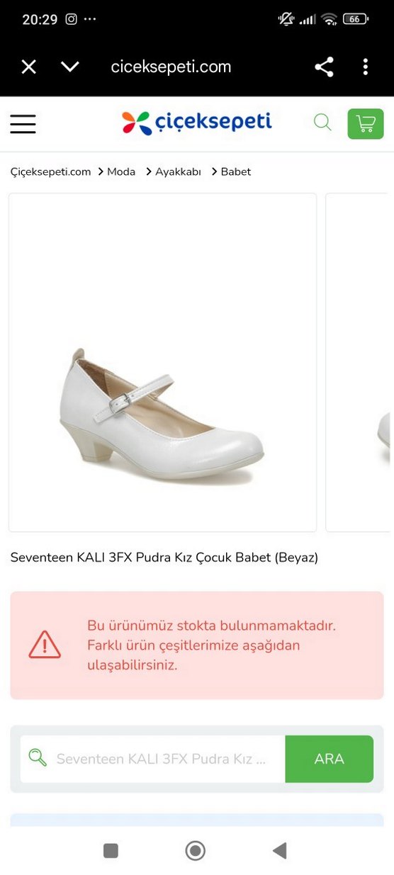 Beyaz Tokalı Kız Çocuk Babet - Görsel 2