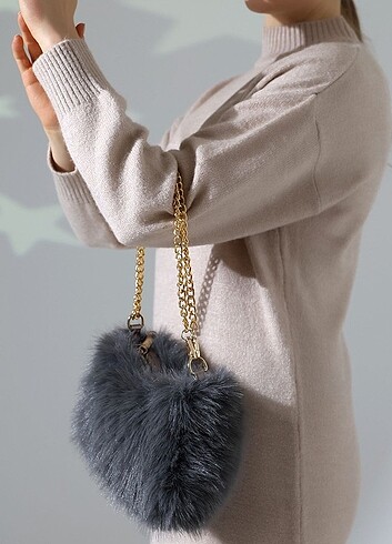 çanta bayan kürk - Görsel 2