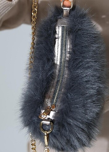 çanta bayan kürk - Görsel 12