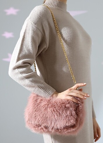 çanta bayan kürk - Görsel 20