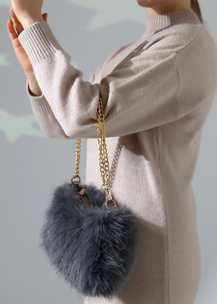 çanta bayan kürk  - Görsel 2