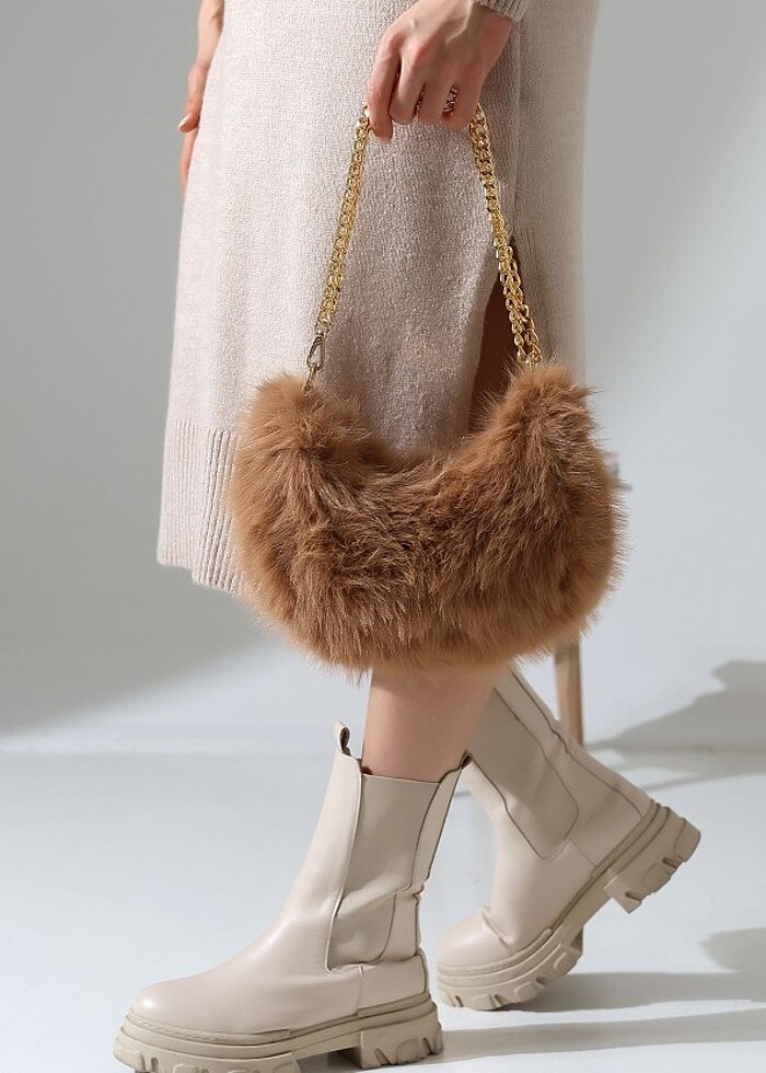 çanta bayan kürk  - Görsel 4