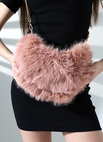 çanta kürk bayan  - Görsel 2