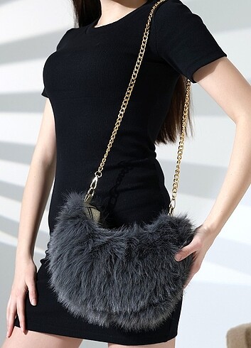 çanta kürk bayan  - Görsel 9