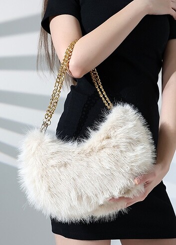 çanta kürk bayan  - Görsel 10