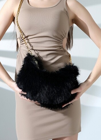 çanta kürk bayan  - Görsel 11