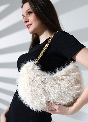 çanta kürk bayan  - Görsel 19