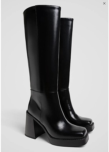 38 Beden Stradivarius platform topuklu çizme