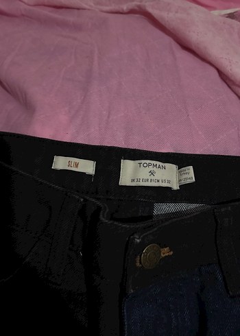 Siyah Midi  Kot Şort - Görsel 2