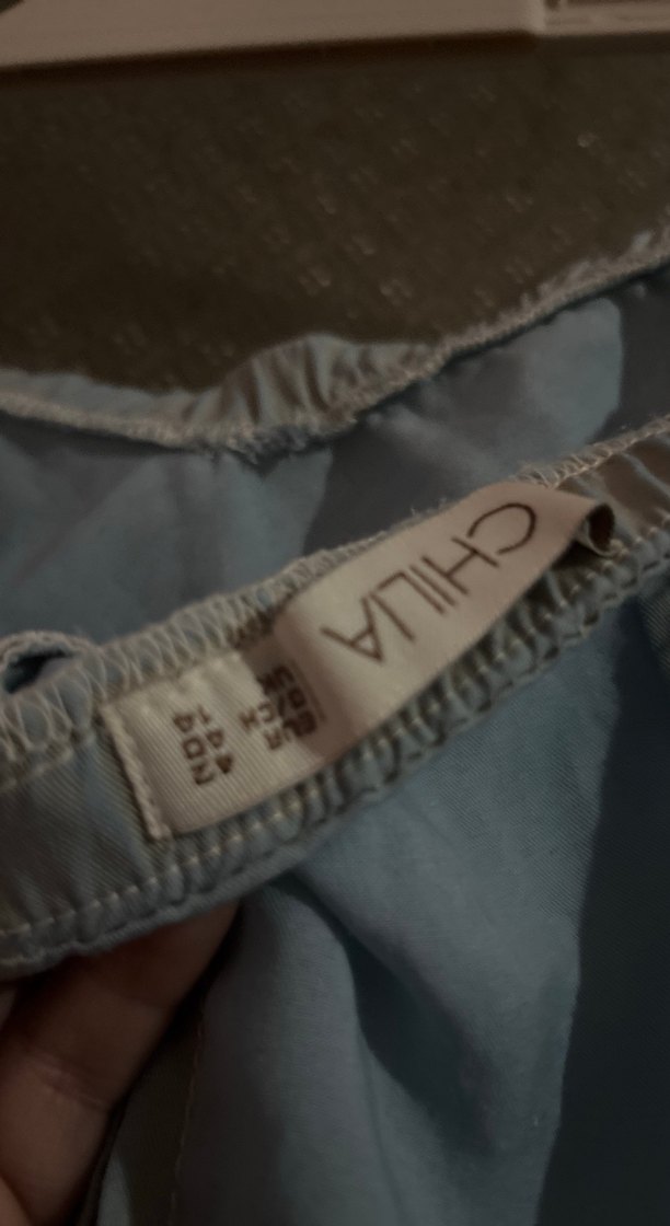 Drapeli Mavi Midi Etek - Görsel 4