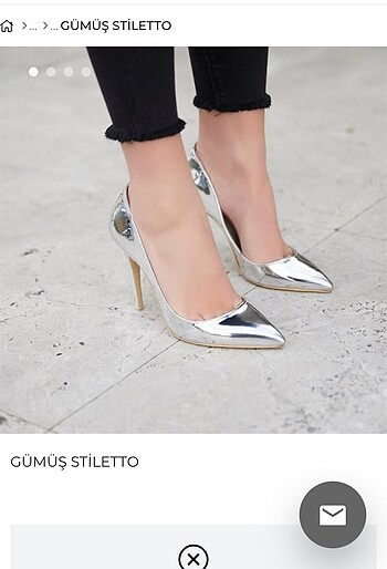 Gümüş stiletto