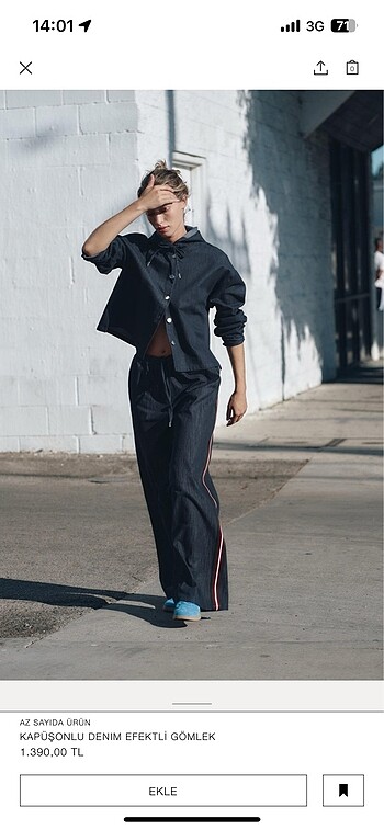 Zara denim takım