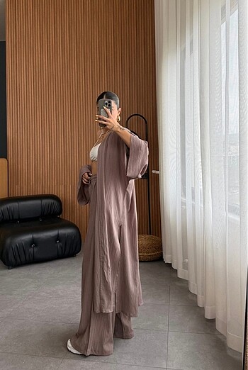 s Beden Gofre kimono takım