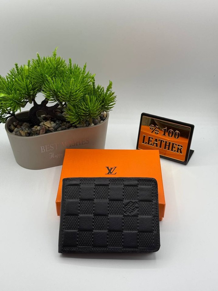Louis Vuitton Siyah Baskılı Erkek Cüzdanı - Görsel 4
