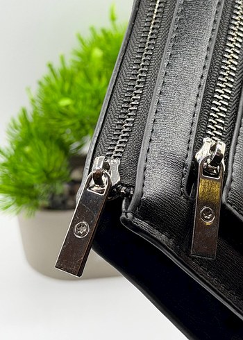 Mont Blanc Siyah Deri Clutch Çanta - Görsel 3