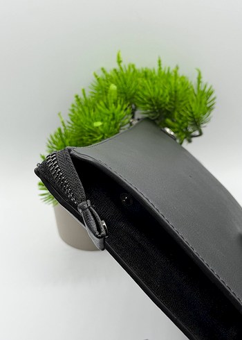 Mont Blanc Siyah Deri Clutch Çanta - Görsel 4