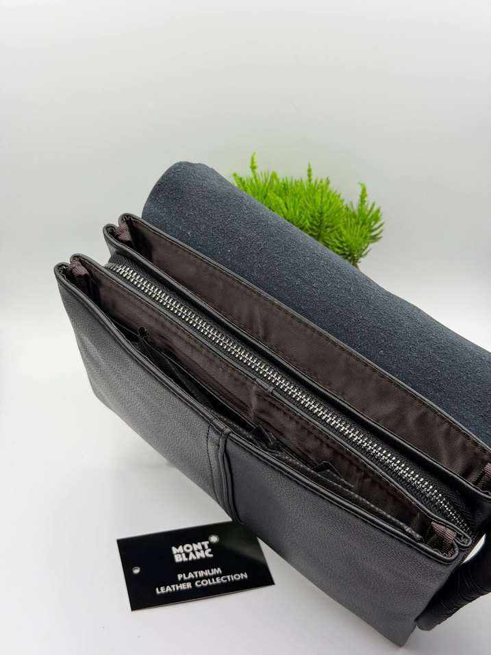 Mont Blanc Siyah Deri Erkek Cüzdan - Görsel 4